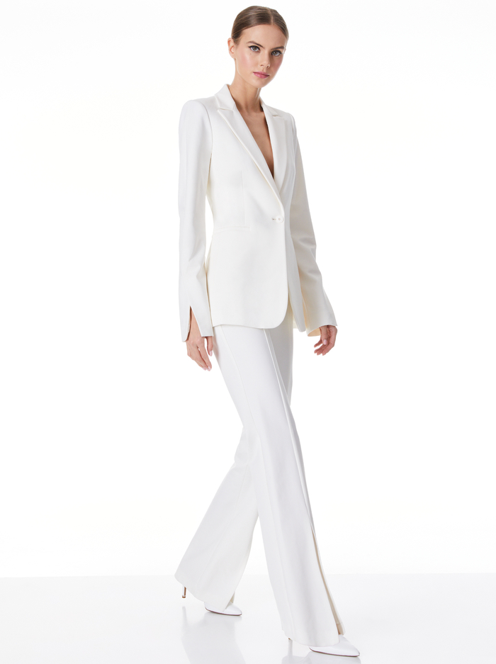 BREANN FITTED BLAZER - ECRU image 4 - Alice And Olivia