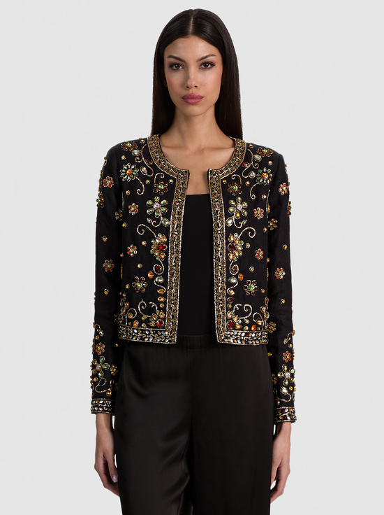 BLACK/MULTI-KIDMAN EMBELLISHED JACKET