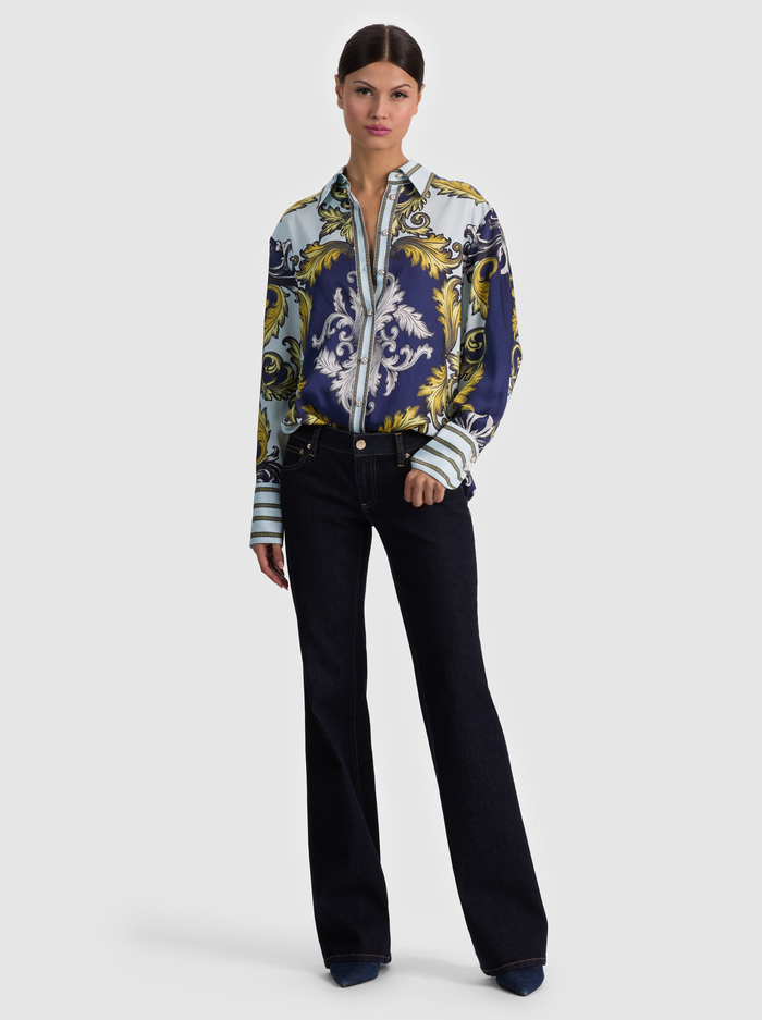 LANE OVERSIZED BUTTON DOWN - ANTIQUE SCROLL image 4 - ALICE + OLIVIA