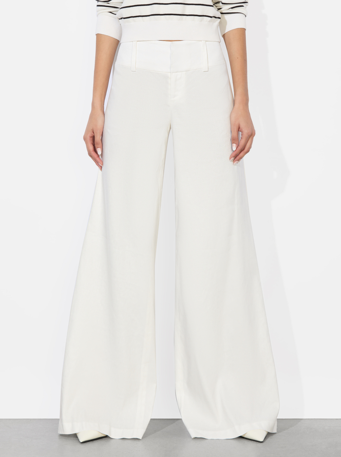 OLIVIA LINEN PANT - OFF WHITE - Alice And Olivia