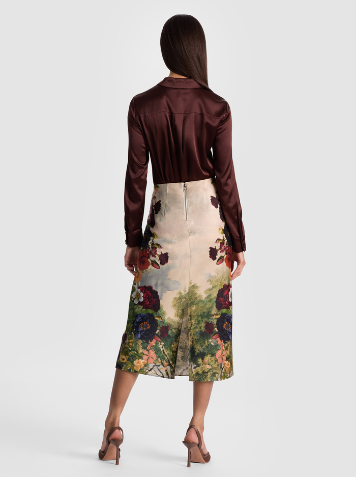 MAEVE SLIP SKIRT - FORBIDDEN FOREST image 2 - ALICE + OLIVIA