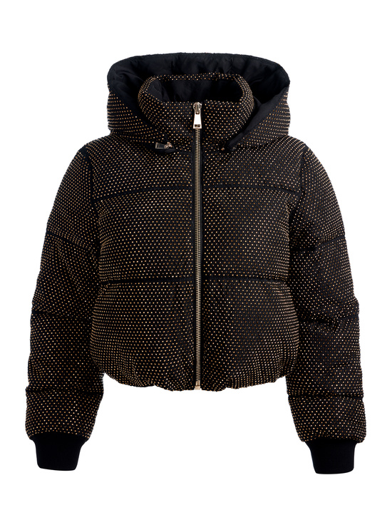 BLACK/GOLD-ROBENA EMBELLISHED PUFFER