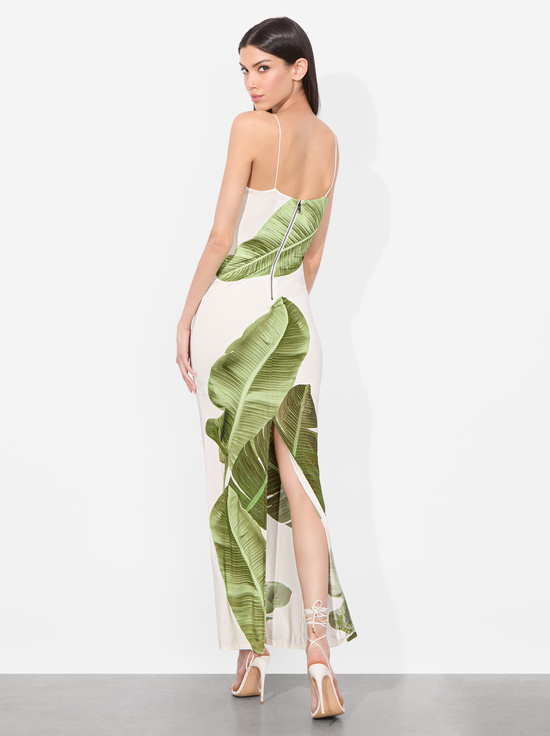 JUNGLE PALM OFF WHITE-FIFI MAXI DRESS