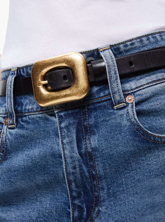 LETTY BUCKLE BELT - BLACK/GOLD image 2 - Alice And Olivia