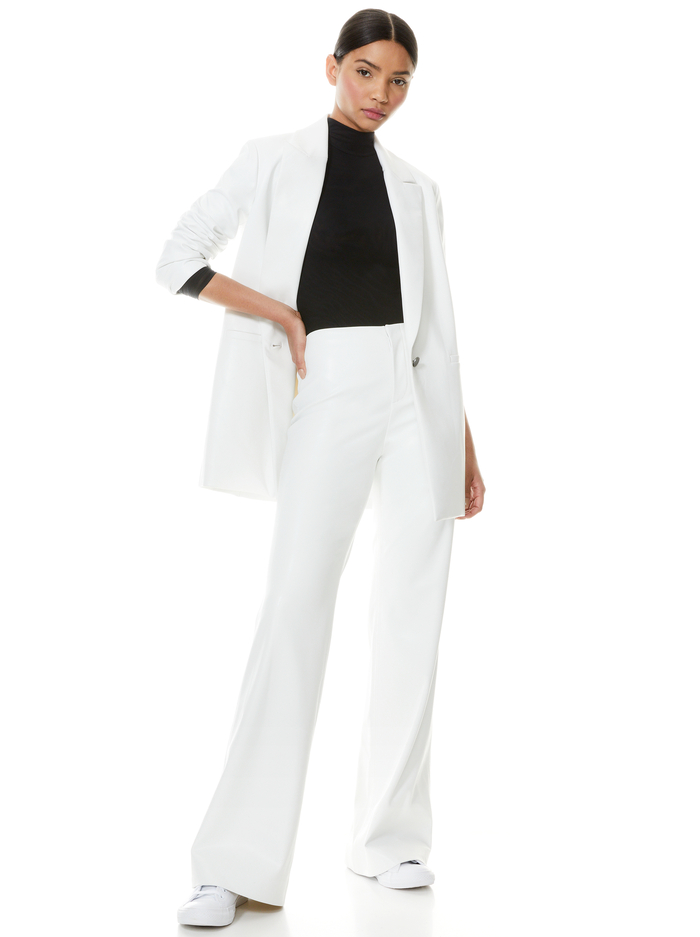 LORINDA VEGAN LEATHER PANT - OFF WHITE image 2 - Alice And Olivia