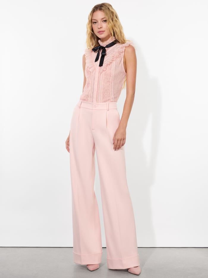 RHEBA LACE BLOUSE - PEARL BLUSH image 2 - Alice And Olivia