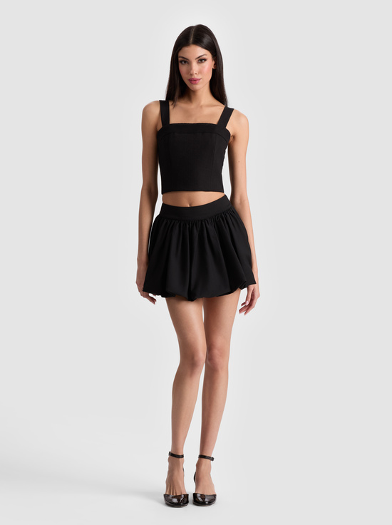 BLACK-AGNES BUBBLE SKORT