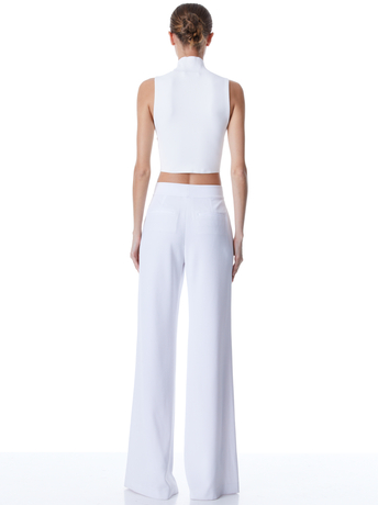 WHITE-DYLAN HIGH WAISTED WIDE LEG PANT