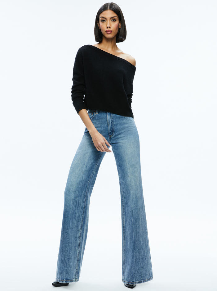 SHERRELL CASHMERE PULLOVER - BLACK image 4 - Alice And Olivia