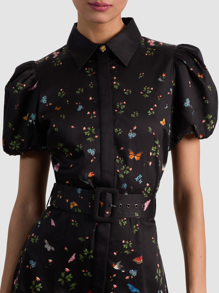 HENRIETTA BELTED MIDI DRESS - SOLAR STRENGTH BLACK image 1 - ALICE + OLIVIA