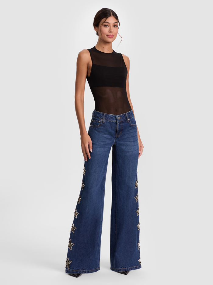 AMAZING EMBELLISHED JEAN - DARK RINSE image 4 - Alice And Olivia