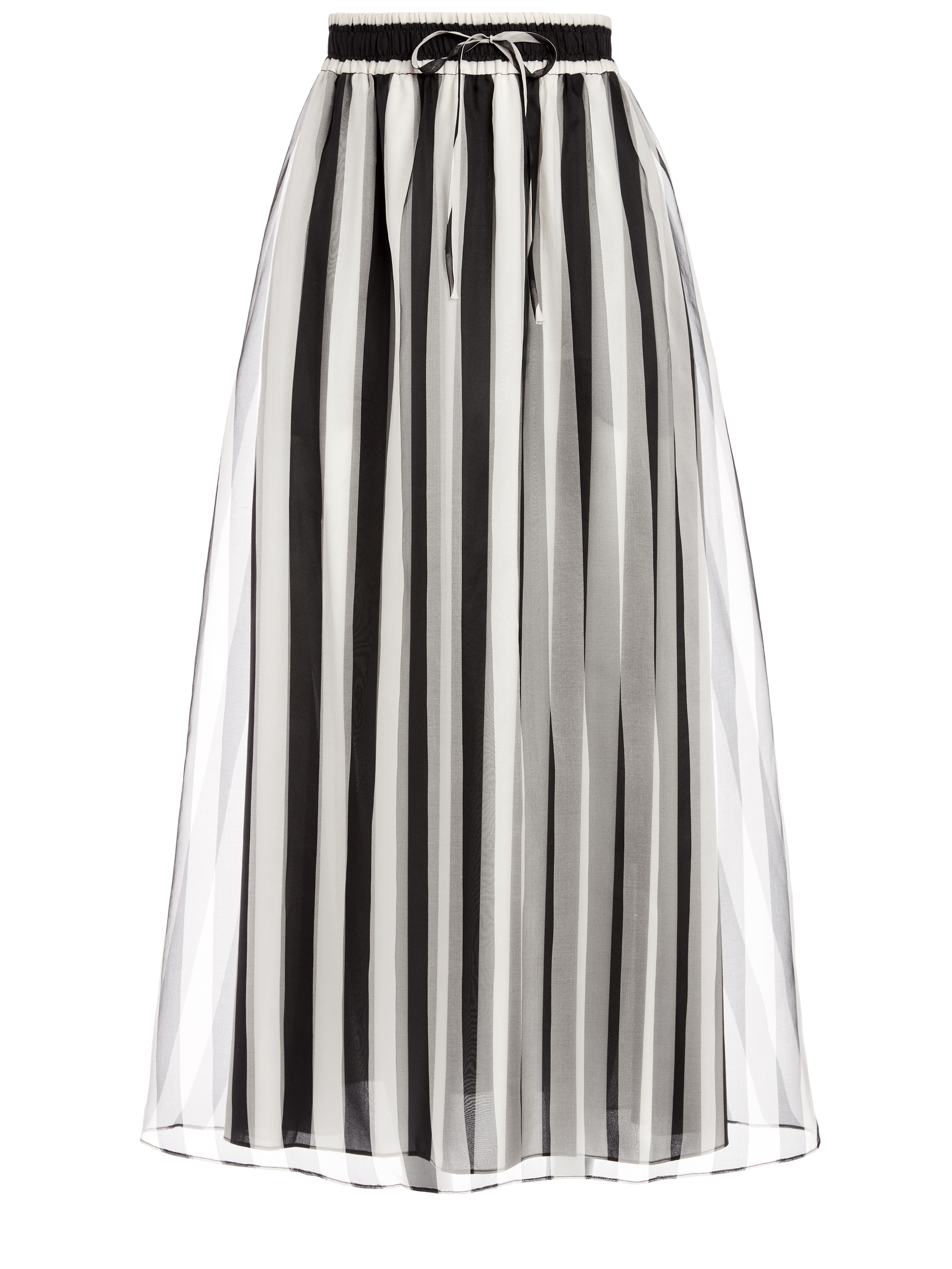 Dixie Stripe Maxi Skirt In Empire Stripe Black | Alice And Olivia