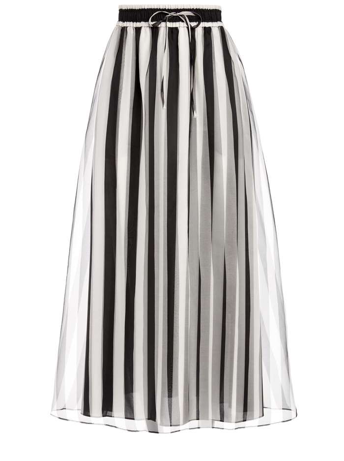 DIXIE STRIPE MAXI SKIRT - EMPIRE STRIPE BLACK image 5 - Alice And Olivia