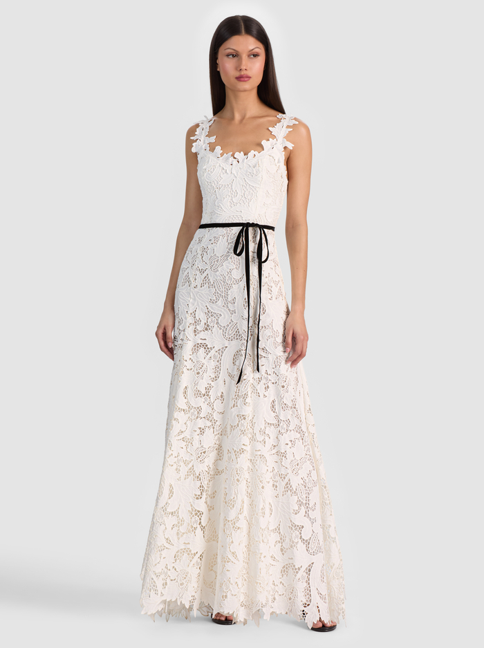 CALLA LACE MAXI DRESS - OFF WHITE - ALICE + OLIVIA