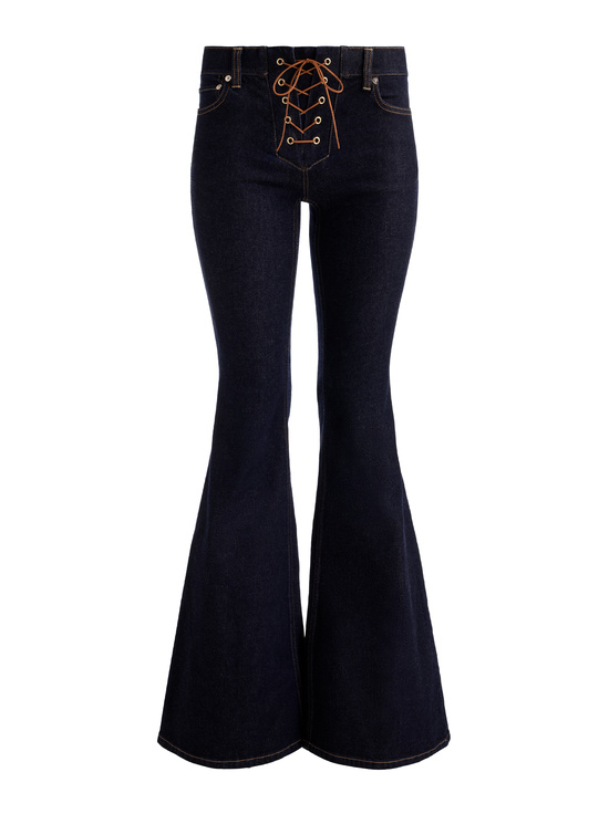 DARK RINSE-DELILAH LACE UP JEAN