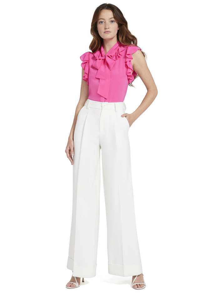 ROBBIE BOW COLLAR BLOUSE - WILD PINK image 4 - ALICE + OLIVIA