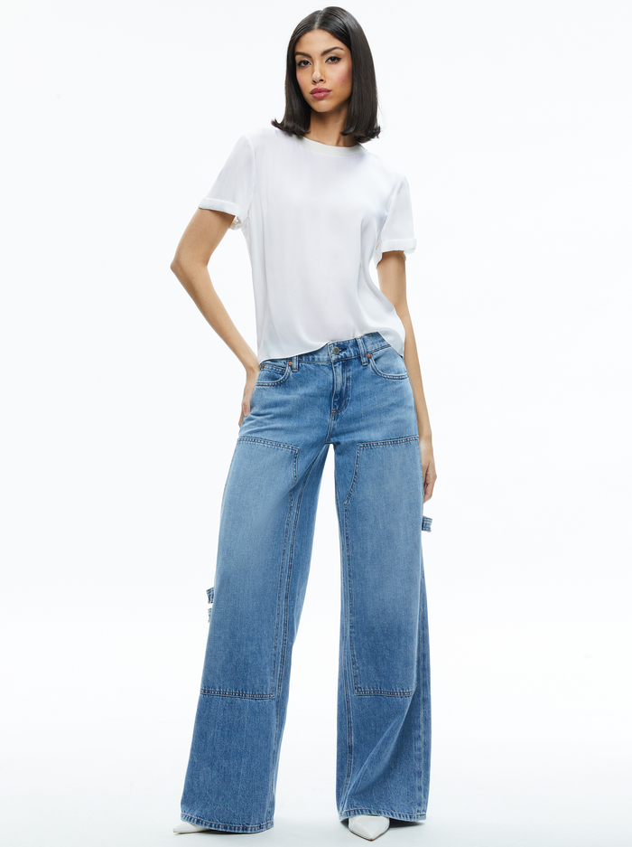 BRADEN RELAXED TEE - OFF WHITE image 4 - Alice And Olivia