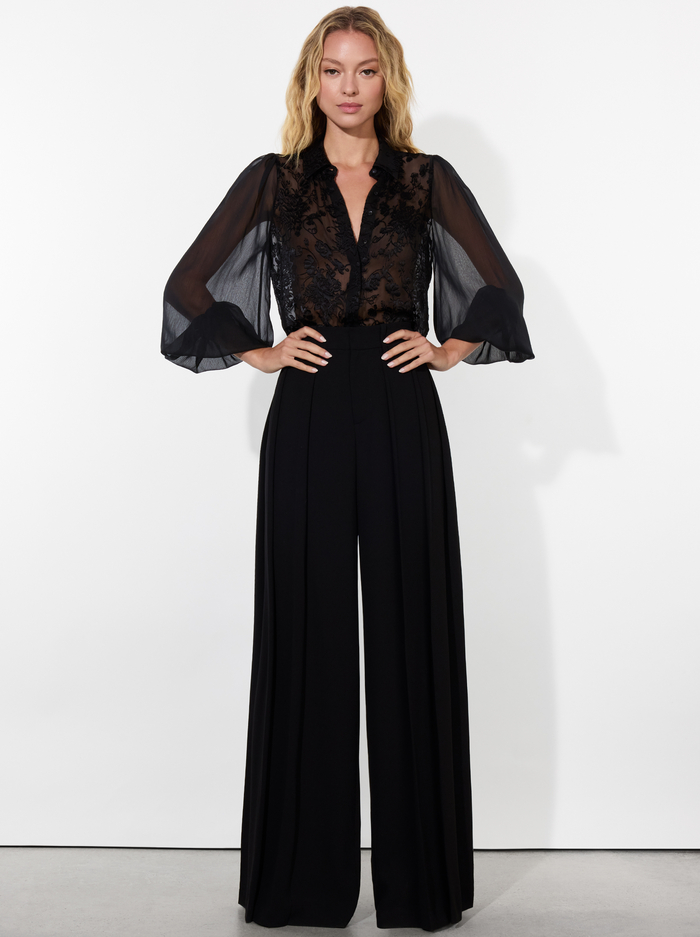 ROANNE BUTTON DOWN - GARDENIA BLACK image 4 - Alice And Olivia