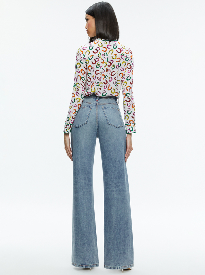 WILLA SILK BLOUSE - LUCKY YOU image 1 - ALICE + OLIVIA