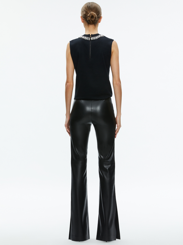 MILLER EMBELLISHED MUSCLE TANK - BLACK/MULTI image 1 - Alice And Olivia