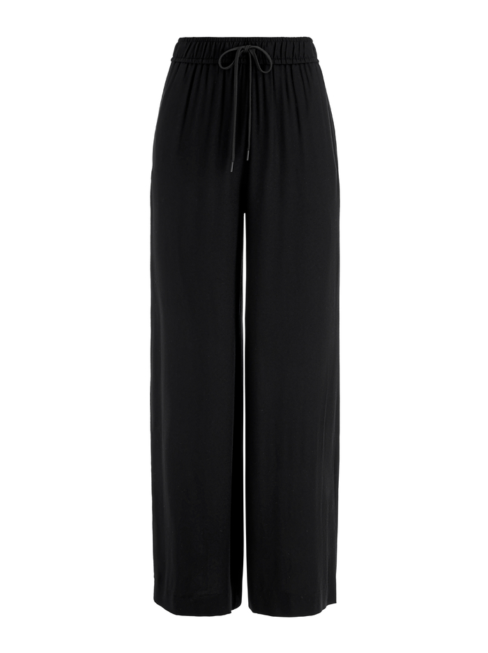 SAVETTA HIGH WAISTED WIDE LEG SIDE SLIT PANT - BLACK image 5 - Alice And Olivia
