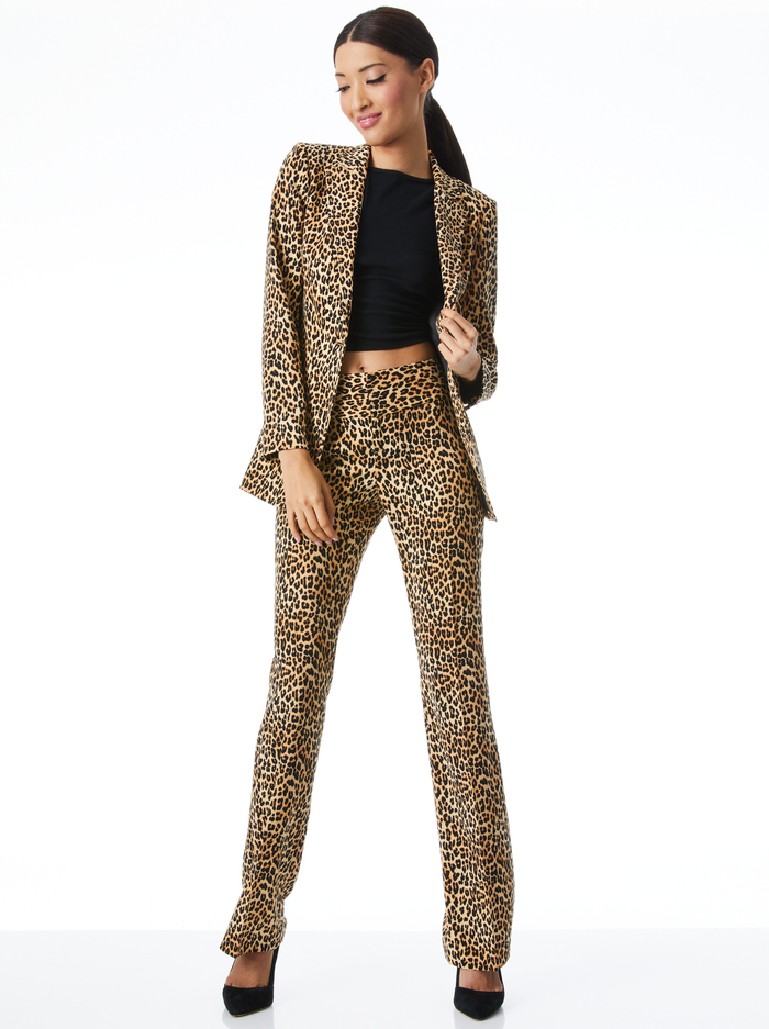 BREANN FITTED BLAZER - SPOTTED LEOPARD DARK TAN image 2 - Alice And Olivia