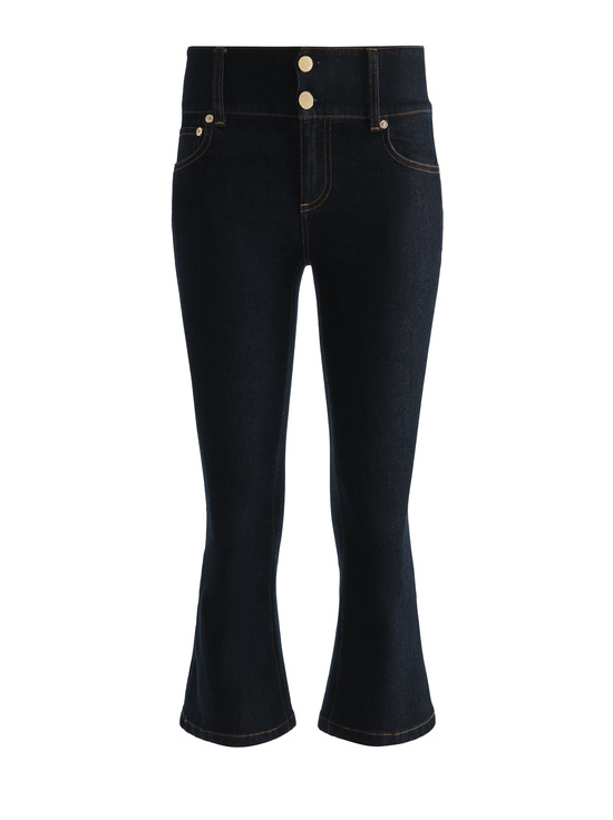 DARK RINSE-KAI LOW RISE CAPRI JEAN