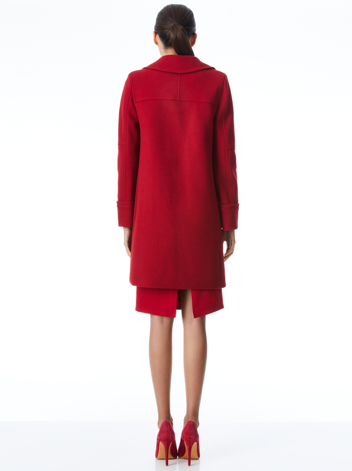 LUISANA SEAMED COAT - DEEP RUBY image 1 - Alice And Olivia