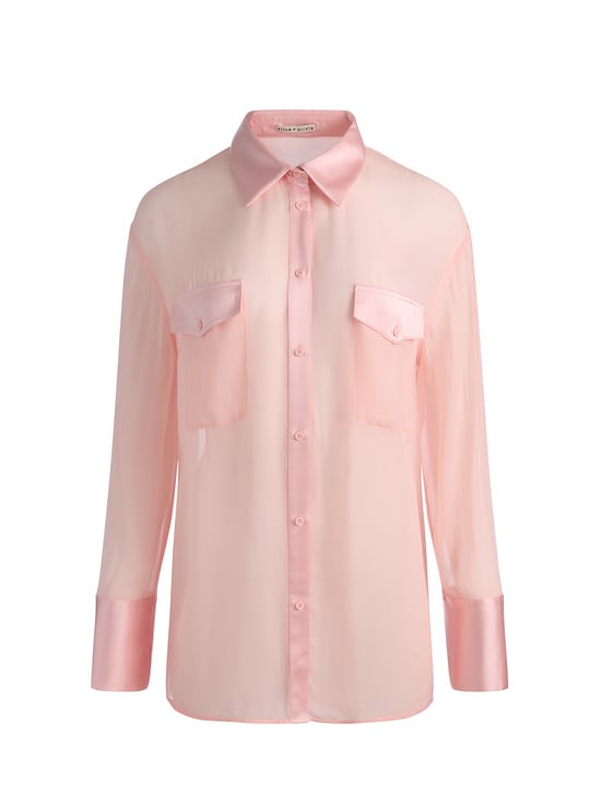 ENGLISH ROSE-FINELY OVERSIZED UTILITY SHIRT