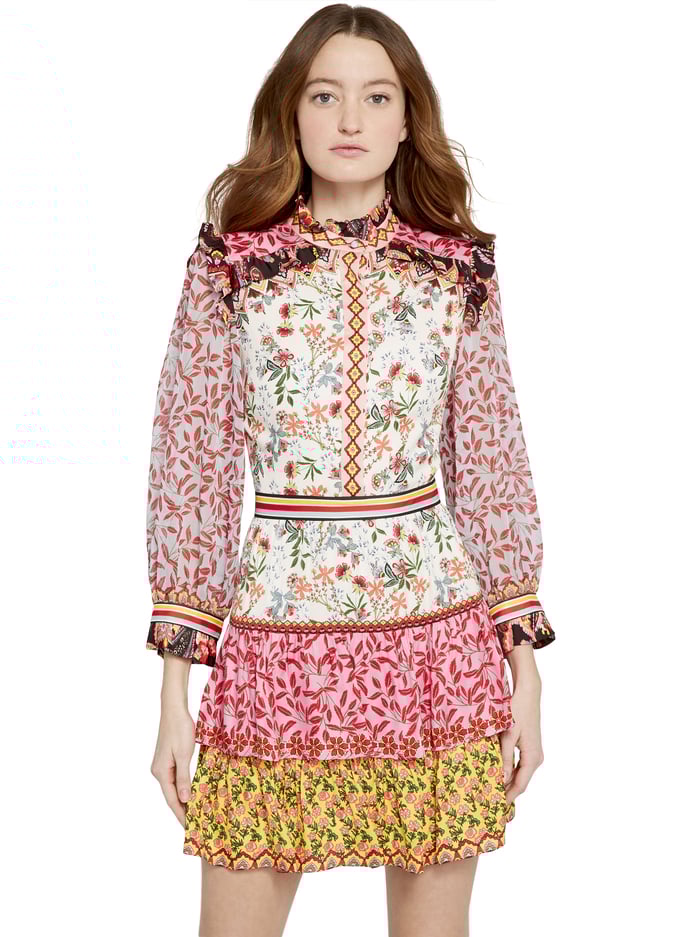 KATHY FLORAL MINI DRESS - MEADOW MAGIC MULTI/COMBO image 2 - Alice And Olivia