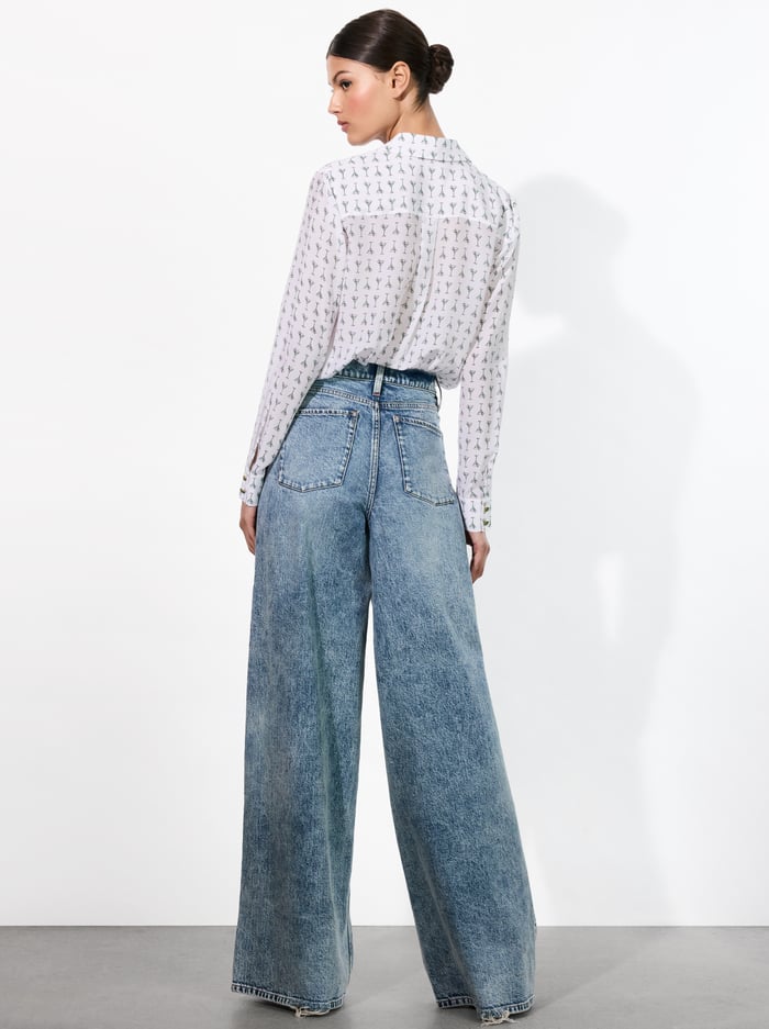 WILLA SILK BLOUSE - MARTINI CHIC OFF WHITE image 2 - Alice And Olivia