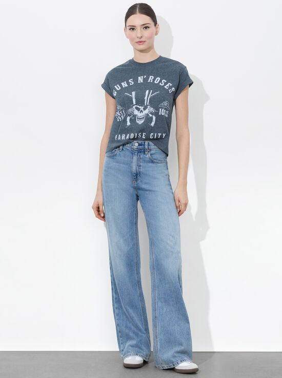 CHARCOAL/WHITE-SHIRA TEE