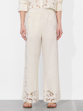 TANYA EYELET PULL ON PANT - OFF WHITE