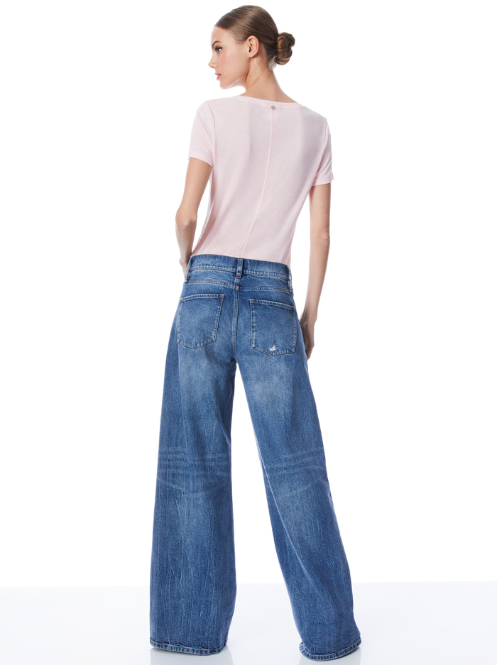 CINDY CROPPED TEE - PETAL image 1 - Alice And Olivia