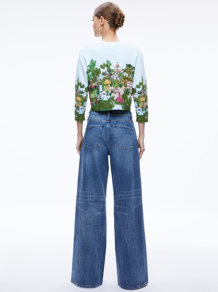 BRIGID EMBROIDERED CROPPED CARGIAN - COUTURE PALACE image 1 - Alice And Olivia