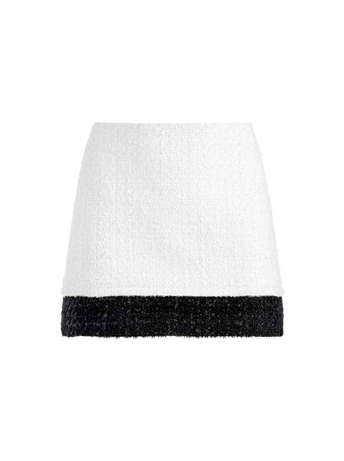 ECENIA MINI SKIRT - OFF WHITE/BLACK image 5 - Alice And Olivia