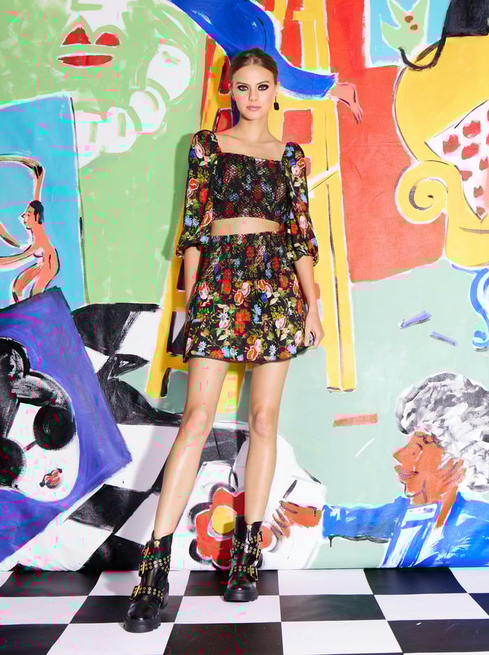 COOPER SMOCKED TOP - WILD AND FREE image 6 - Alice And Olivia