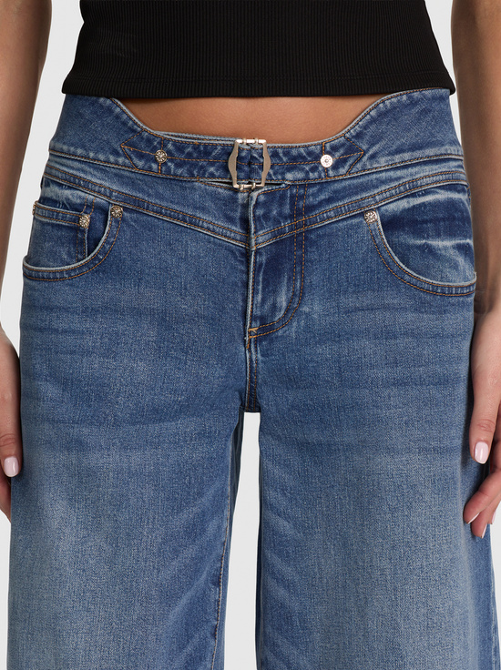 BROOKLYN BLUE-STANLEY CINCH BUCKLE JEAN