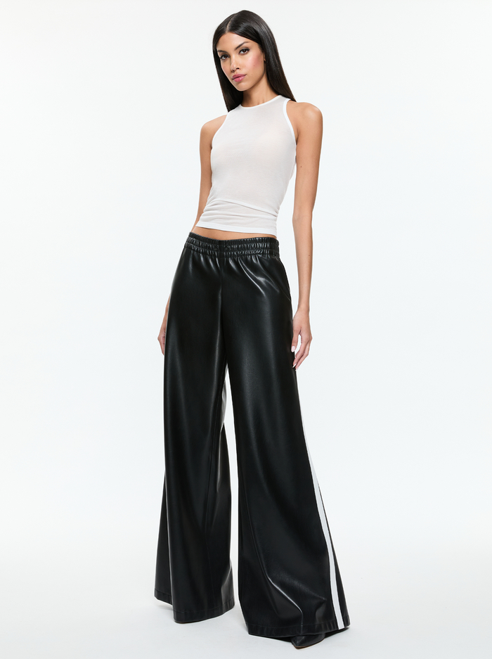 ELBA VEGAN PANT - BLACK image 1 - Alice And Olivia