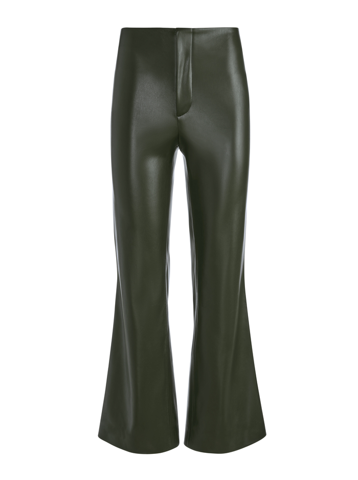 LORINDA VEGAN LEATHER PANT - OLIVE image 5 - Alice And Olivia