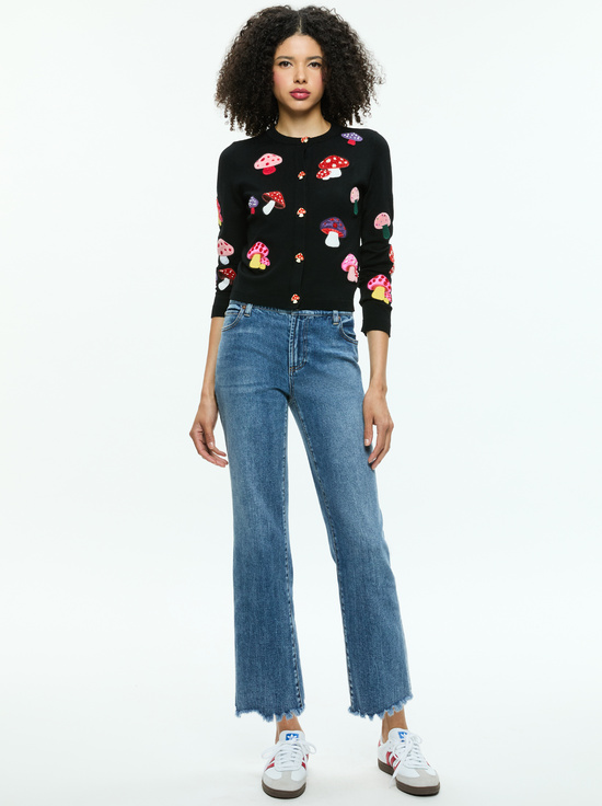 BLACK MULTI-RUTHY CARDIGAN