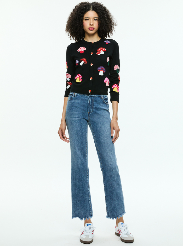 RUTHY CARDIGAN - BLACK MULTI image 1 - Alice And Olivia