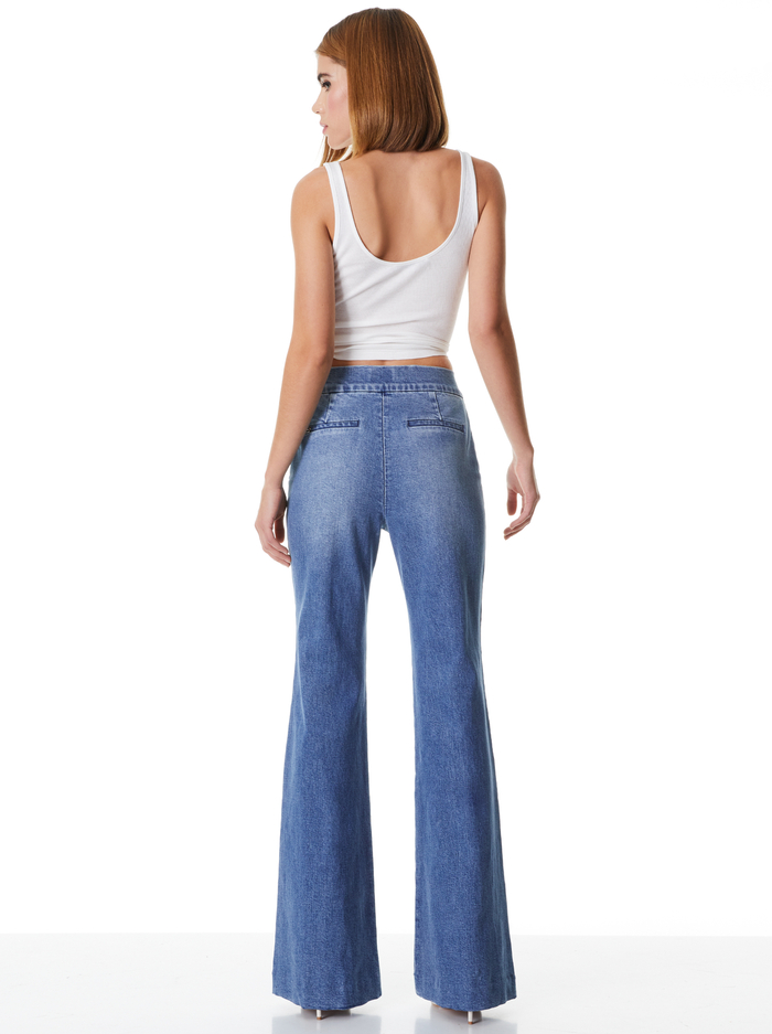 DYLAN HIGH WAISTED WIDE LEG JEAN - BEST INTENTIONS image 1 - Alice And Olivia