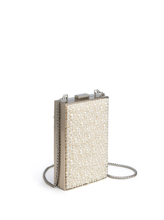 OFF WHITE-KAYLA EMBELLISHED CLUTCH