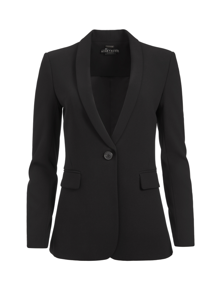 MACEY ZIPPER CUFF BLAZER - BLACK image 5 - ALICE + OLIVIA
