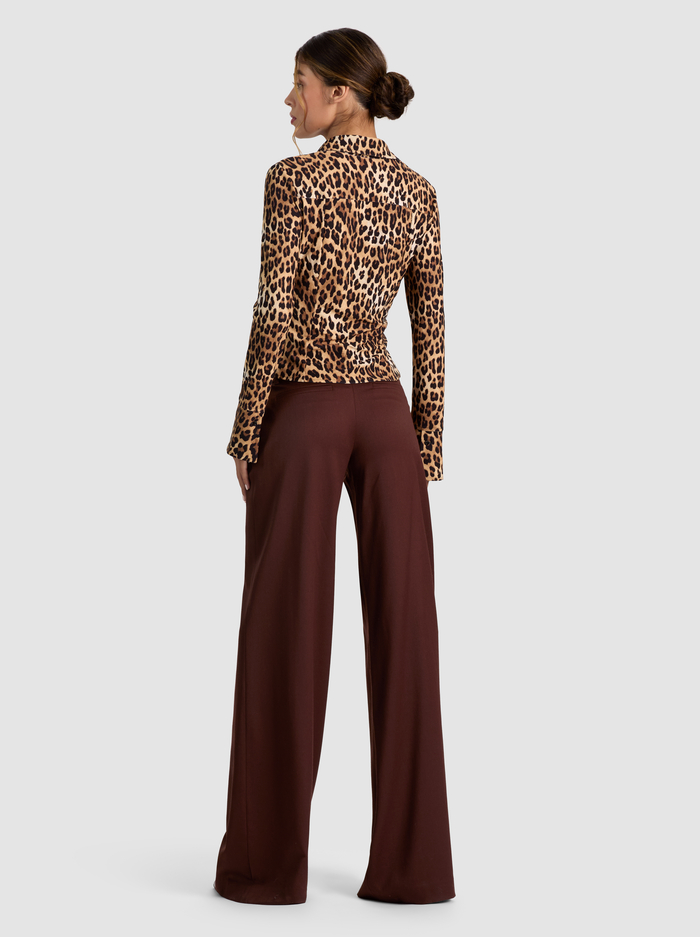 FREYA BUTTON DOWN TOP - SPOTTED LEOPARD image 2 - ALICE + OLIVIA