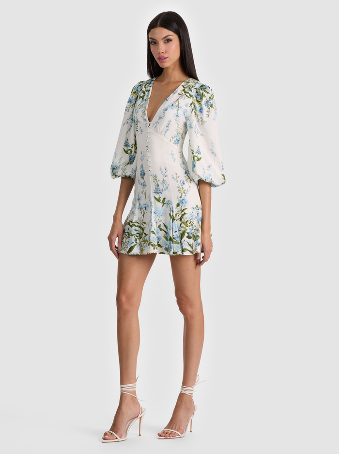 IRENE MINI DRESS - FRESH AIR CAROLINA BLUE image 4 - ALICE + OLIVIA