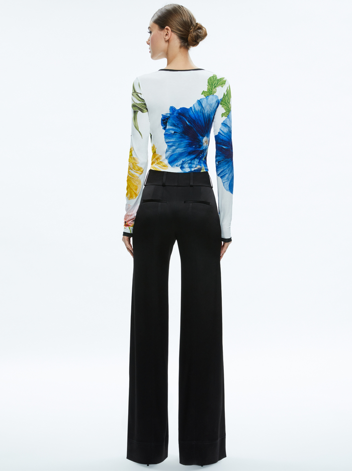 DELAINA LONG SLEEVE CROP TOP - LE PARISIEN image 1 - Alice And Olivia