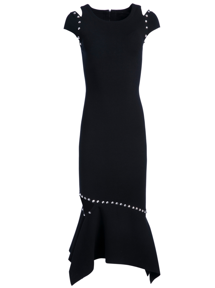 AMEERA STUDDED MIDI DRESS - BLACK image 1 - Alice And Olivia