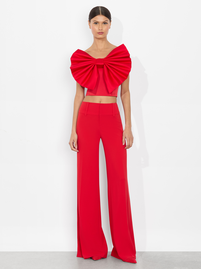 SIBELLA BOW TOP - BRIGHT RUBY image 1 - Alice And Olivia